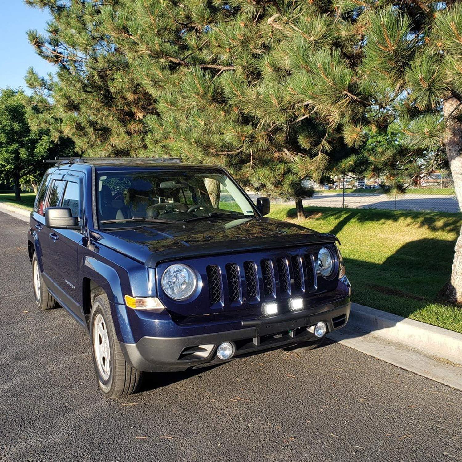 imageNilight 2PCS 4Inch 60W LED Pods Spot Flood Amber White Light Bar Strobe 6 Modes Memory Function OffRoad Truck Car ATV SUV Cabin Boat with 16AWG Wiring Harness Kit2 Lead 2 Years WarrantyWhite