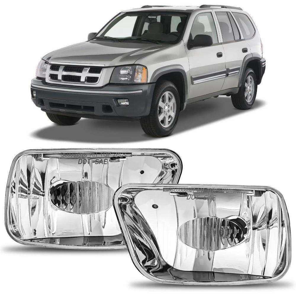 imageNilight Fog Lights Assembly Compatible with 2007 2008 2009 2010 2011 2012 2013 2014 2015 Chevrolet Silverado Avalanche Tahoe Suburban GMC Sierra Yukon Cadillac Escalade smoke Lens20022009 Trailblazer20032008 Ascender