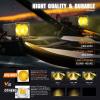 Nilight 2PCS 3Inch Motorcycle Led Pods 1300LM Built-in EMC Driving Light Super Spotlight Offroad Fog Auxiliary Lamp for Motorbike SUV ATV Truck Boat Tractor Forklift(Amber)