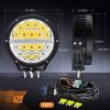 Nilight 9 Inch Round Offroad LED Driving Lights with DRL 2PCS 140W 15560LM IP68 Spot Flood Combo Work Light with 12AWG DT Connector Wiring Harness Kit for 4×4 Jeep Truck ATV UTV SUV, 5 Year Warranty(Amber DRL)