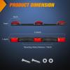 Nilight 9 LED Marker Tail Trailer Light Bar 14.2Inch 2 PCS Red Clearance Identification Running Mark ID Rear Stainless Steel Bracket for 12V Pickup Truck RV Boat(Red 2Pcs)