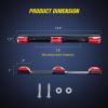Nilight 9 LED Marker Tail Trailer Light Bar 14.2Inch 2 PCS Red Clearance Identification Running Mark ID Rear Stainless Steel Bracket for 12V Pickup Truck RV Boat(Red)