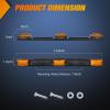 Nilight 9 LED Marker Tail Trailer Light Bar 14.2Inch 2 PCS Red Clearance Identification Running Mark ID Rear Stainless Steel Bracket for 12V Pickup Truck RV Boat(Amber 2Pcs)