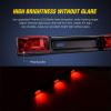 Nilight 9 LED Marker Tail Trailer Light Bar 14.2Inch 2 PCS Red Clearance Identification Running Mark ID Rear Stainless Steel Bracket for 12V Pickup Truck RV Boat(Red)