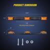 Nilight 9 LED Marker Tail Trailer Light Bar 14.2Inch 2 PCS Red Clearance Identification Running Mark ID Rear Stainless Steel Bracket for 12V Pickup Truck RV Boat(Amber)