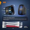 Nilight 90004B Bumper Light Bar Rocker Switch Led Light Bar 5 Pin Laser On/Off Switch 20A/12V 10A/24V Switch Jumper Wires Set(HIGH/LOW)