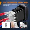 Nilight 90004B Bumper Light Bar Rocker Switch Led Light Bar 5 Pin Laser On/Off Switch 20A/12V 10A/24V Switch Jumper Wires Set(WINDSHIELD WIPER)