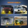 Nilight Fog Lights Assembly Compatible with 2007 2008 2009 2010 2011 2012 2013 2014 2015 Chevrolet Silverado Avalanche Tahoe Suburban GMC Sierra Yukon Cadillac Escalade smoke Lens(Silverado 2003-2006 Amber)