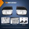 Nilight Fog Lights Assembly Compatible with 2007 2008 2009 2010 2011 2012 2013 2014 2015 Chevrolet Silverado Avalanche Tahoe Suburban GMC Sierra Yukon Cadillac Escalade smoke Lens(Silverado 2003-2006 Clear)