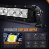 Nilight LED Light Bar 16 Inch 60W Flood Spot Combo Beam 7200LM v Offroad Single Row Slim LED Driving Lighting for Pickup Truck SUV ATV UTV Boat Jeep(20Inch 75W Light Bar)