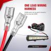 Nilight Wiring Harness Kit Nylon 16 AWG 2 Leads 12 V On Off Switch Power Relay Blade Fuse for LED Light Bar Off Road Lights on Cars Jeep Boat Trucks(14AWG-1 Lead)