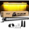 Nilight – 40005C-A 31inch 150W Spot & Flood Combo Single Row 14500LM Off Road LED Fog & Driving Roof Bumper Light Bars for Jeep Ford Trucks Boat, 2 Years Warranty(Amber)