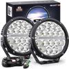 Nilight 9 Inch Round Offroad LED Driving Lights with DRL 2PCS 140W 15560LM IP68 Spot Flood Combo Work Light with 12AWG DT Connector Wiring Harness Kit for 4×4 Jeep Truck ATV UTV SUV, 5 Year Warranty(White DRL)
