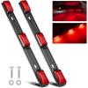 Nilight 9 LED Marker Tail Trailer Light Bar 14.2Inch 2 PCS Red Clearance Identification Running Mark ID Rear Stainless Steel Bracket for 12V Pickup Truck RV Boat(Red 2Pcs)