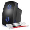 Nilight 90004B Bumper Light Bar Rocker Switch Led Light Bar 5 Pin Laser On/Off Switch 20A/12V 10A/24V Switch Jumper Wires Set(ARROWS)