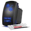 Nilight 90004B Bumper Light Bar Rocker Switch Led Light Bar 5 Pin Laser On/Off Switch 20A/12V 10A/24V Switch Jumper Wires Set(NAV/ANC LIGHTS)