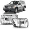 Nilight Fog Lights Assembly Compatible with 2007 2008 2009 2010 2011 2012 2013 2014 2015 Chevrolet Silverado Avalanche Tahoe Suburban GMC Sierra Yukon Cadillac Escalade smoke Lens(2002-2009 Trailblazer/2003-2008 Ascender)