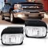 Nilight Fog Lights Assembly Compatible with 2007 2008 2009 2010 2011 2012 2013 2014 2015 Chevrolet Silverado Avalanche Tahoe Suburban GMC Sierra Yukon Cadillac Escalade smoke Lens(Silverado 2003-2006 Clear)
