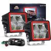 Nilight Side Shooter LED Light Pods with DRL, 4 Inch 26W Spot Flood Combo LED Cubes Light w/ 16AWG Wiring Kit for Fog Light Driving Light Auxiliary Light on Truck ATV UTV, 5 Years Warranty White(Indirect 4LED Flood Pod-White)