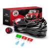 Nilight Wiring Harness Kit Nylon 16 AWG 2 Leads 12 V On Off Switch Power Relay Blade Fuse for LED Light Bar Off Road Lights on Cars Jeep Boat Trucks(12AWG-1 Lead)