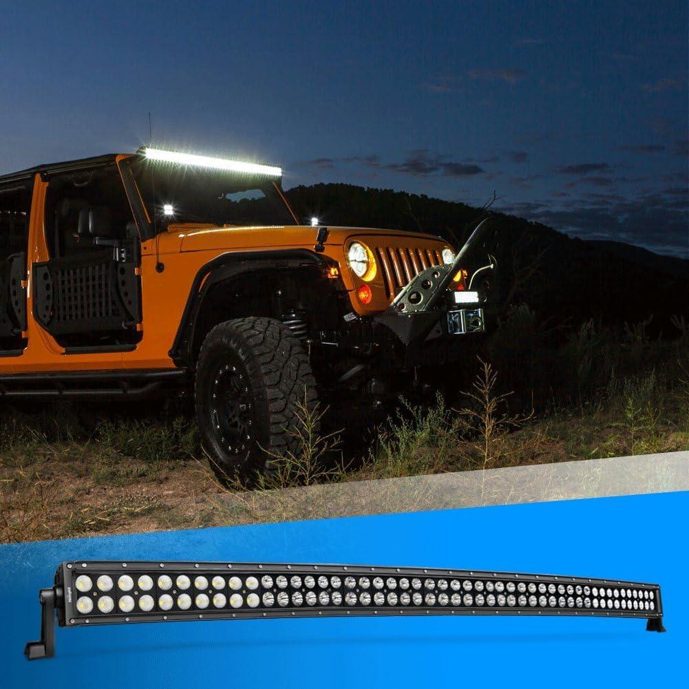 imageNilight 71013CA 32quot 180W Spot Flood Combo High Power LED Driving Lamp LED Light Bar Off Road Fog Driving Work Lights for SUV Boat Jeep Lamp2 Years Warranty50Inch Curved Light Bar