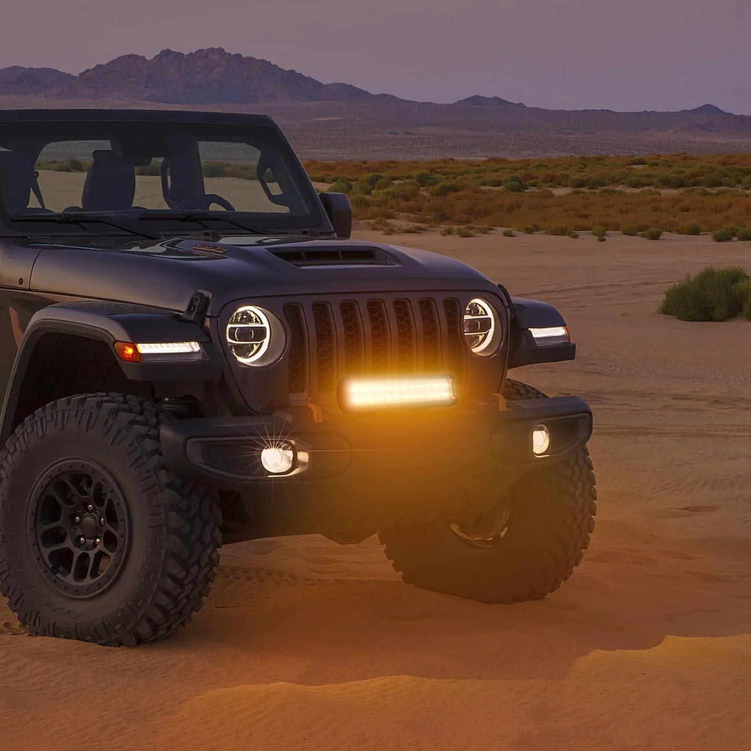 imageNilight NI06A72W 12Inch 72W Spot Flood Combo Led Light Bar Off Road Lights Boat Lights Fog Light Driving Lights LED Work Light for Trucks 2 Years Warranty WhiteAmber