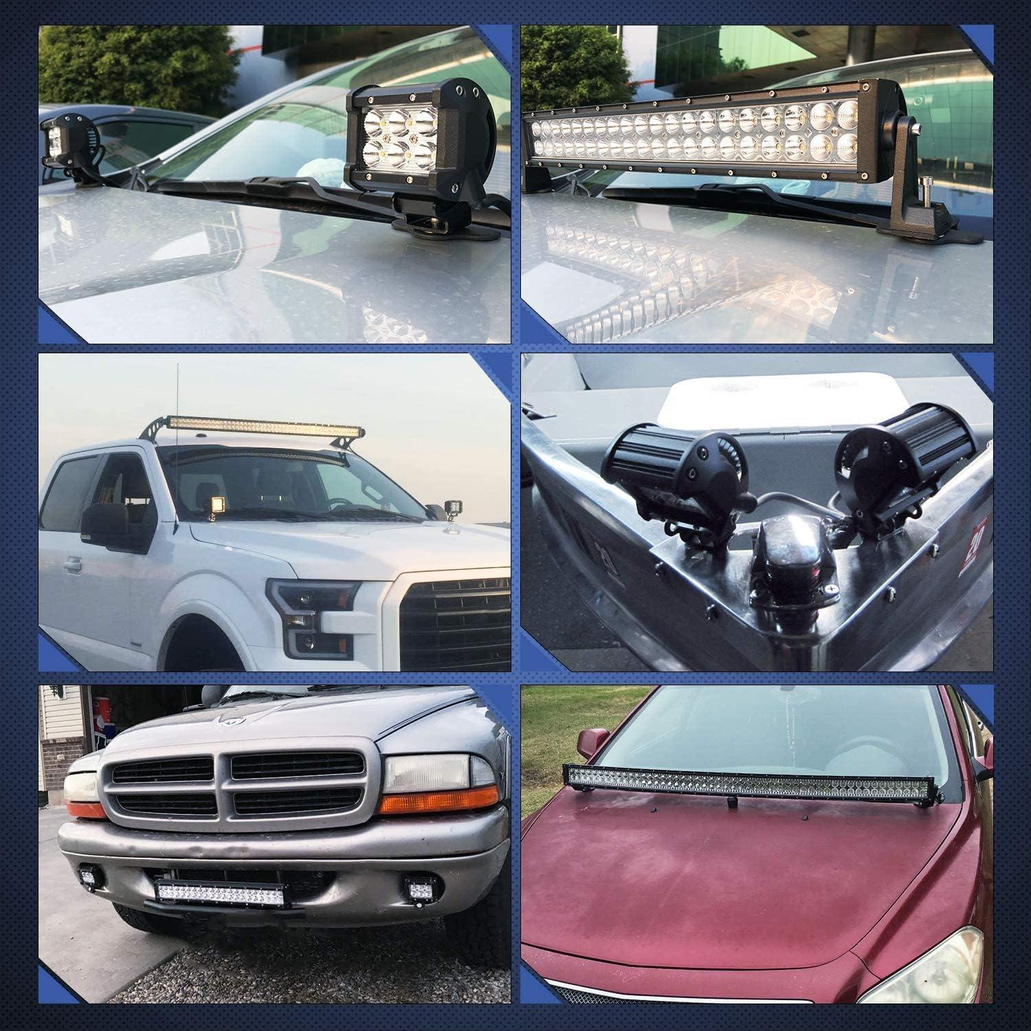 imageNilight ZH010 2PCS 4 Inch 18W Flood LED Fog Lights Off Road Driving Lights With Wiring Harness 2 Years WarrantyLed PodsWiring HarnessPillar Hood Bracket