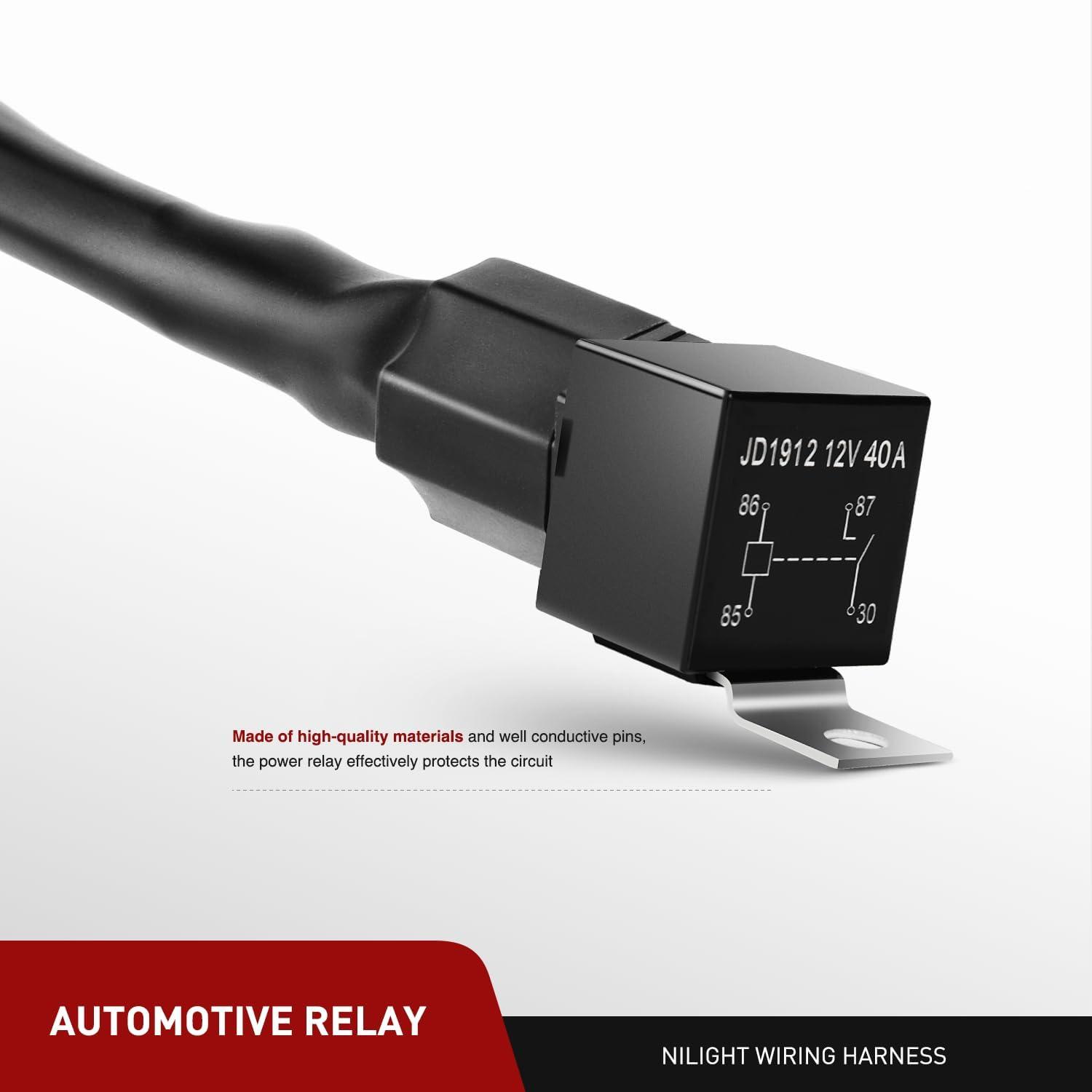 imageNilight ZH410 32Inch 180W Curved LED Light Bar Work Light Spot Flood Combo Offroad Driving Lights with 16AWG Wiring Harness Kit 2 Year Warranty50Inch Curved Light with Wiring Harness