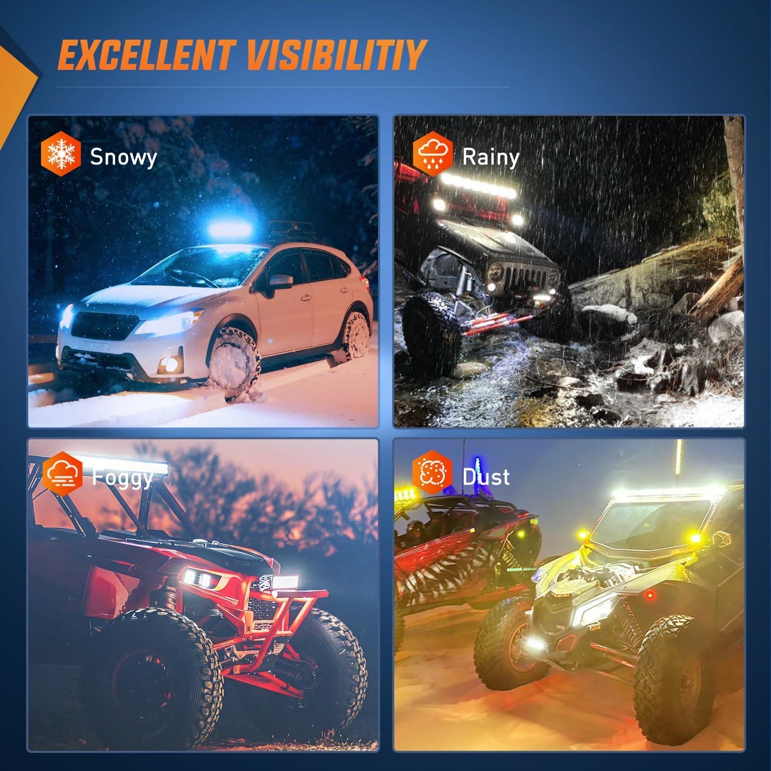imageNilight 135Inch 72W Curved Spot Flood Combo Led Light Bar Off Driving RoadFog Light 12V OnOff Switch 16AWG Wiring Harness Kit1 Lead2 Year Warranty135Inch 72W Light Wiring Harness