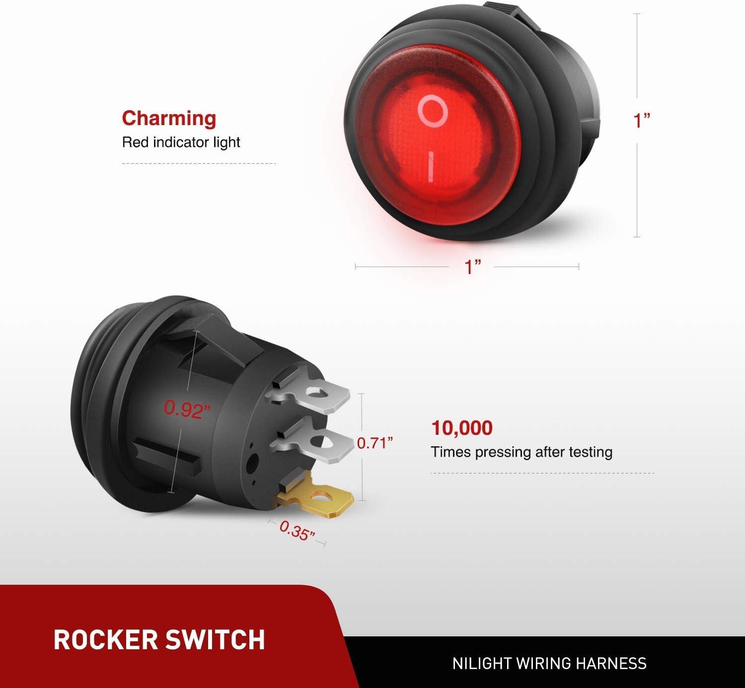 imageNilight 2Pcs 18w Spot LED Work Lights LED Pods Fog Lights Off Road Led Lights Driving Lights with16AWG Off Road Wiring Harness Kit2 Leads18W Lights Wiring Harness