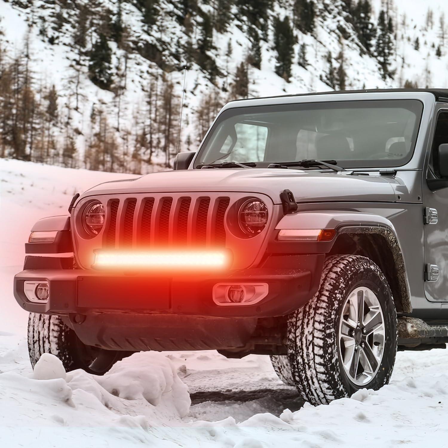 imageNilight LED Light Bar 9Inch 54W 3600LM Spot Off Road Driving Lamp Super Bright Waterproof Fog Work Lighting for Trucks SUV ATV UTV Pickup Boat Tractor 4x4 Van CamperRed