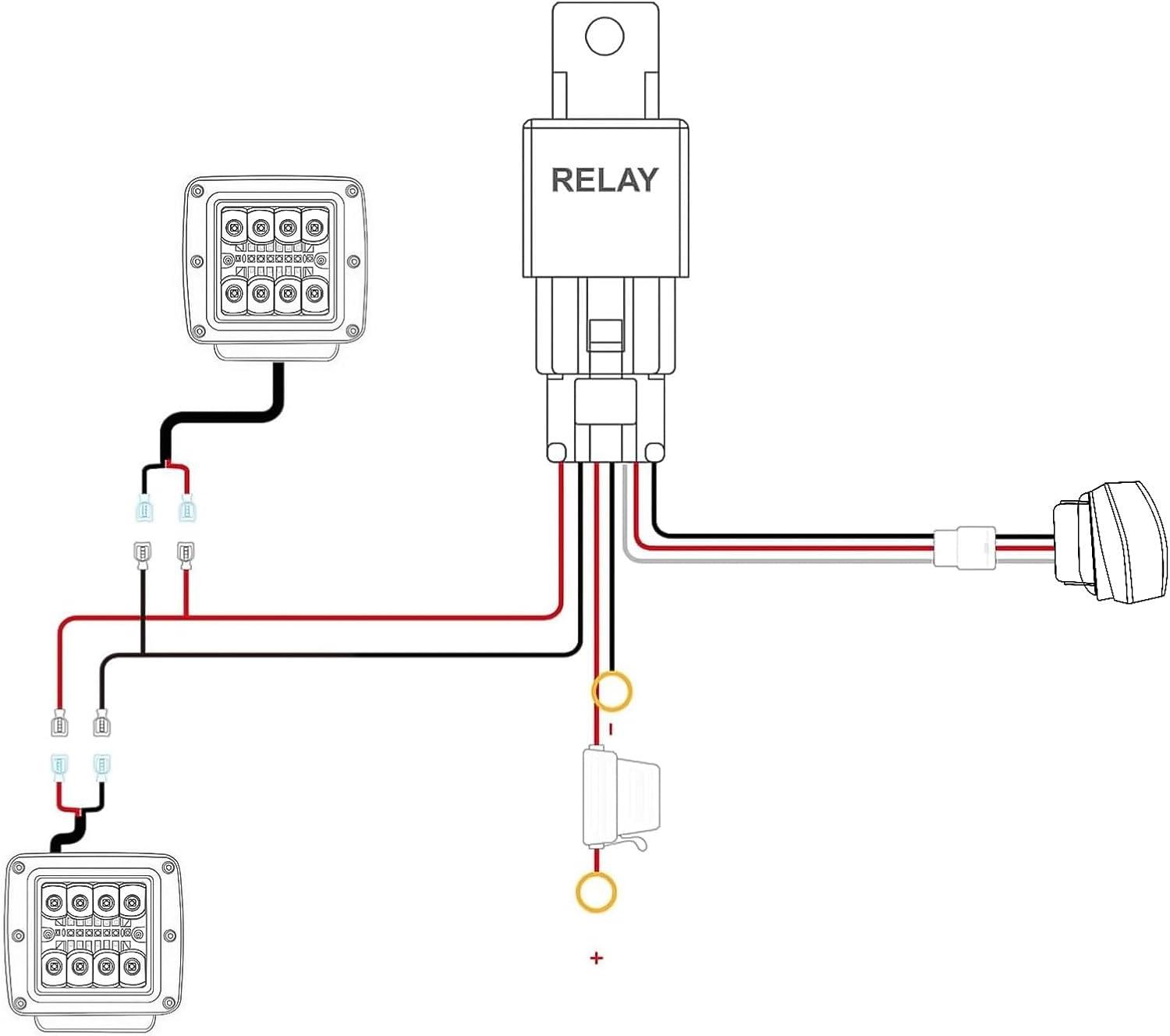 imageNilight LED Pods 2Pcs 3 Inch 42W LED Cubes Spot Flood Combo Square Driving Fog Off Road Work Lights for Trucks Pickup Golf Cart SUV ATV UTV 4x4 Van CamperLed Pods mounting Wiring for Polaris Ranger