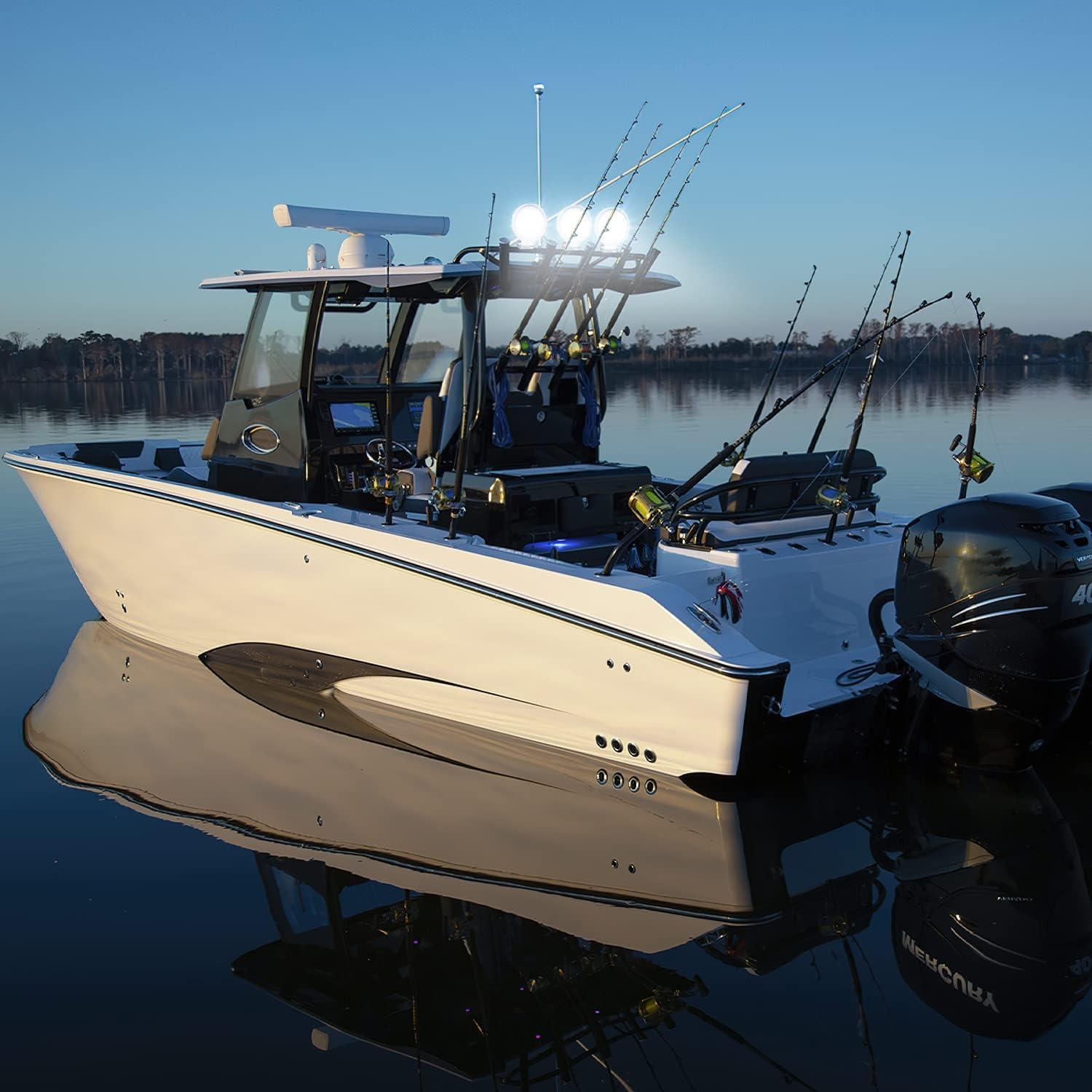 imageNilight LED Pods 2Pcs 45Inch 42W 4200LM Round Flood Light Off Road Fog Lights Driving Roof LED Light Bar Work Light for ATV UTV SUV Truck Boat 15017CBWhite House