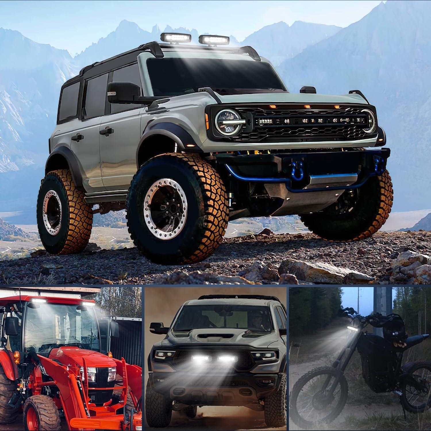 imageNilight Led Light Bar 2PCS 18w Spot Driving Fog Light Led Pods Off Road Lights Boat Lights Driving Lights Led Work Light SUV Lamp60W Led Pods 2Pcs White