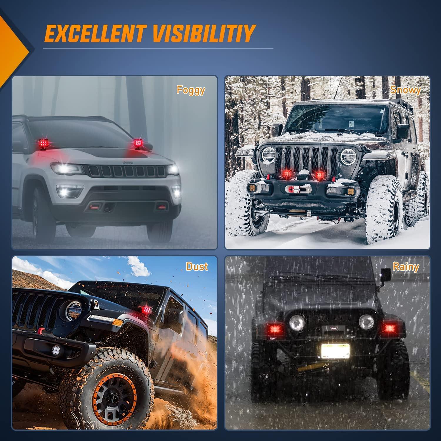 imageNilight Led Pods 2Pcs 18W 1260LM Spot Off Road Lights Super Bright Driving Fog Boat Lamp Work Lighting Bar for Trucks Van Camper Wagon Car Pickup Golf Cart ATV UTV SUV Boat 4x4Red