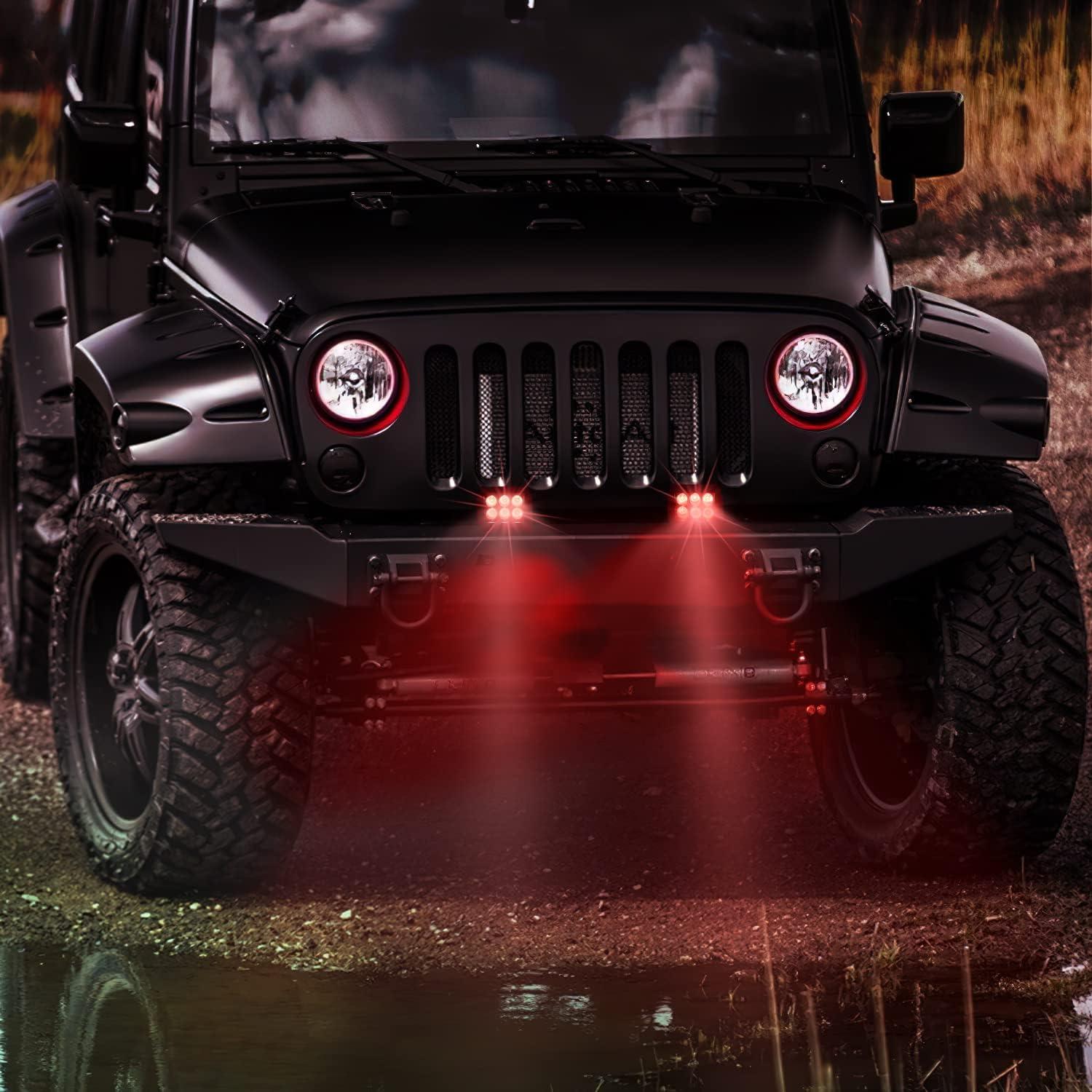 imageNilight Led Pods 2Pcs 18W 1260LM Spot Off Road Lights Super Bright Driving Fog Boat Lamp Work Lighting Bar for Trucks Van Camper Wagon Car Pickup Golf Cart ATV UTV SUV Boat 4x4Red