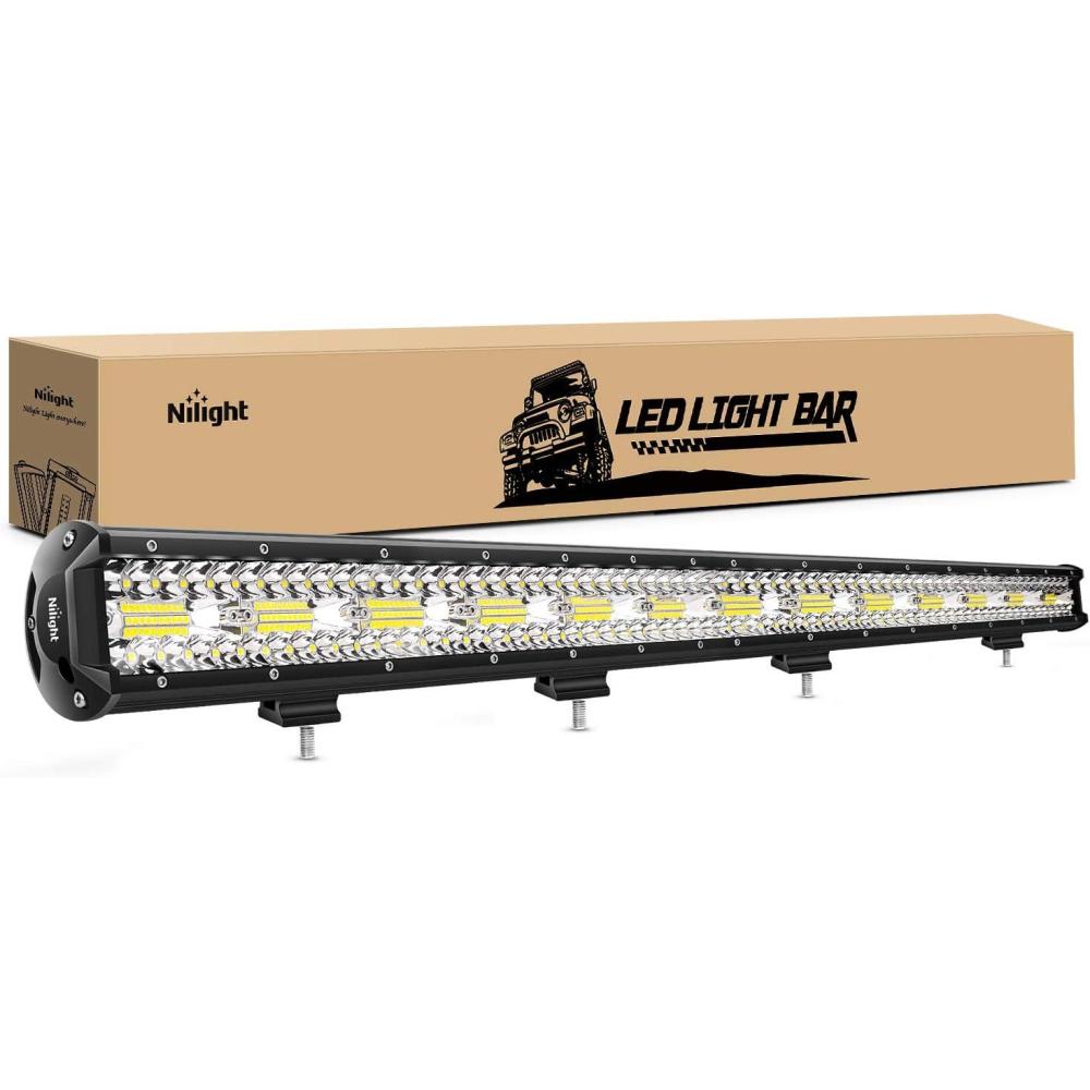 imageNilight 37Inch 780W LED Light Bar Triple Row Flood Spot Combo 78000LM Driving Off Road Lights with 12V Wiring Harness Kit for Truck Tractor Trailer Pickup SUV 4x4 Van Camper2 Years Warranty37Inch light bar