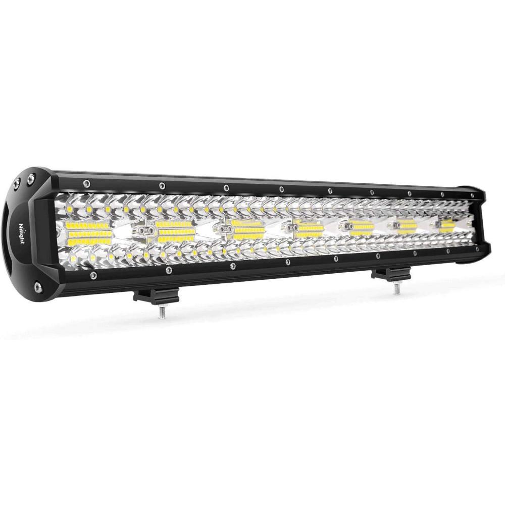 imageNilight LED Light Bar 20Inch 420W Flood Spot Combo Triple Row Driving Lamp Roof Bumper Off Road LED Work Lights Pods for Van Camper Wagon Car Pickup Golf Cart ATV UTV SUV Truck Boat 4x4White