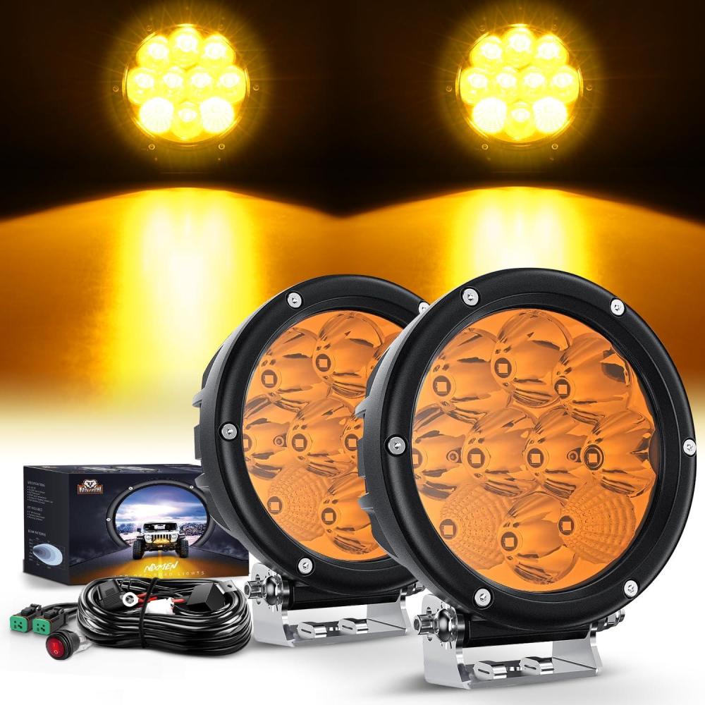 imageNilight Led Pods 2Pcs 18W 1260LM Flood Off Road Lights Super Bright Driving Work Fog Lamps for Trucks Pickup Golf Cart SUV ATV UTV 4x4 Van Camper Boat2Pcs 50w Led Light wWiring Harness