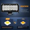 Nilight – 4PCS 36W 6.5 Inch Flood LED Light Bar Off Road Super Bright Driving Fog Boat Driving LED Work Light for Jeep(Clear)