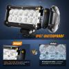 Nilight – 4PCS 36W 6.5 Inch Flood LED Light Bar Off Road Super Bright Driving Fog Boat Driving LED Work Light for Jeep(Clear)