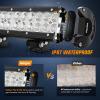 Nilight – NI06A-72W 12Inch 72W Spot Flood Combo Led Light Bar Off Road Lights Boat Lights Fog Light Driving Lights LED Work Light for Trucks, 2 Years Warranty, White(Amber)