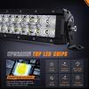 Nilight 13.5 Inch LED Light Bar 120W Flood Spot Combo Beam 14400LM IP68 Offroad Lighting LED Driving Lamp for Pickup Truck SUV ATV UTV Boat 4×4 Jeep(13.5Inch Light Bar)
