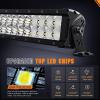Nilight 13.5 Inch LED Light Bar 120W Flood Spot Combo Beam 14400LM IP68 Offroad Lighting LED Driving Lamp for Pickup Truck SUV ATV UTV Boat 4×4 Jeep(21.6Inch Light Bar)