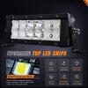 Nilight 13.5 Inch LED Light Bar 120W Flood Spot Combo Beam 14400LM IP68 Offroad Lighting LED Driving Lamp for Pickup Truck SUV ATV UTV Boat 4×4 Jeep(2Pcs 7.6Inch Light Bar)