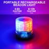 Nilight 18LED Magnetic Beacon Light Amber White Wireless Rotating Powered Emergency Hazard Warning Safety Flashing Rooftop Led Strobe Lights for Car Truck Snow Plows Forklift Trailer Security Vehicles(Red Blue)