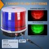 Nilight 18LED Magnetic Beacon Light Amber White Wireless Rotating Powered Emergency Hazard Warning Safety Flashing Rooftop Led Strobe Lights for Car Truck Snow Plows Forklift Trailer Security Vehicles(Red Blue)