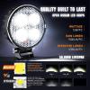 Nilight 2 PCS 3 Inch LED Pods Round 1500LM Built-in EMC Work Light 90° Flood Beam Angle Offroad Side Lights w/ 16AWG DT Wiring Kit for Tractor Truck Boat ATV UTV(White Led Pods +Wiring harness)