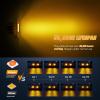 Nilight 2PCS 42W Flush Mount LED Light Pods Spot Flood Combo Backup Reverse Driving Headlamp Mount on Bumper Grille for 4×4 Offroad Truck SUV(Amber Light)