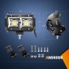 Nilight 2PCS 5 Inch 96W Flood LED Light Bar 3600LM Driving Lights Fog Light Led Off Road Lights for Trucks Jeep UTV ATV Marine Boat(2PCS 5Inch Quad Row Flood Lights)